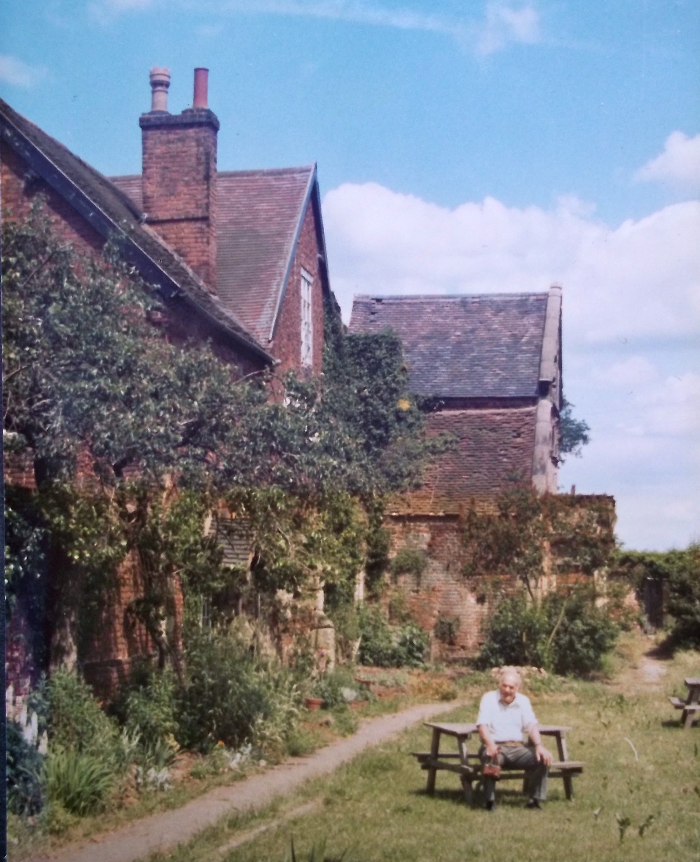 My dad in the garden of the manor house, Hamstall Ridware. C.1982.