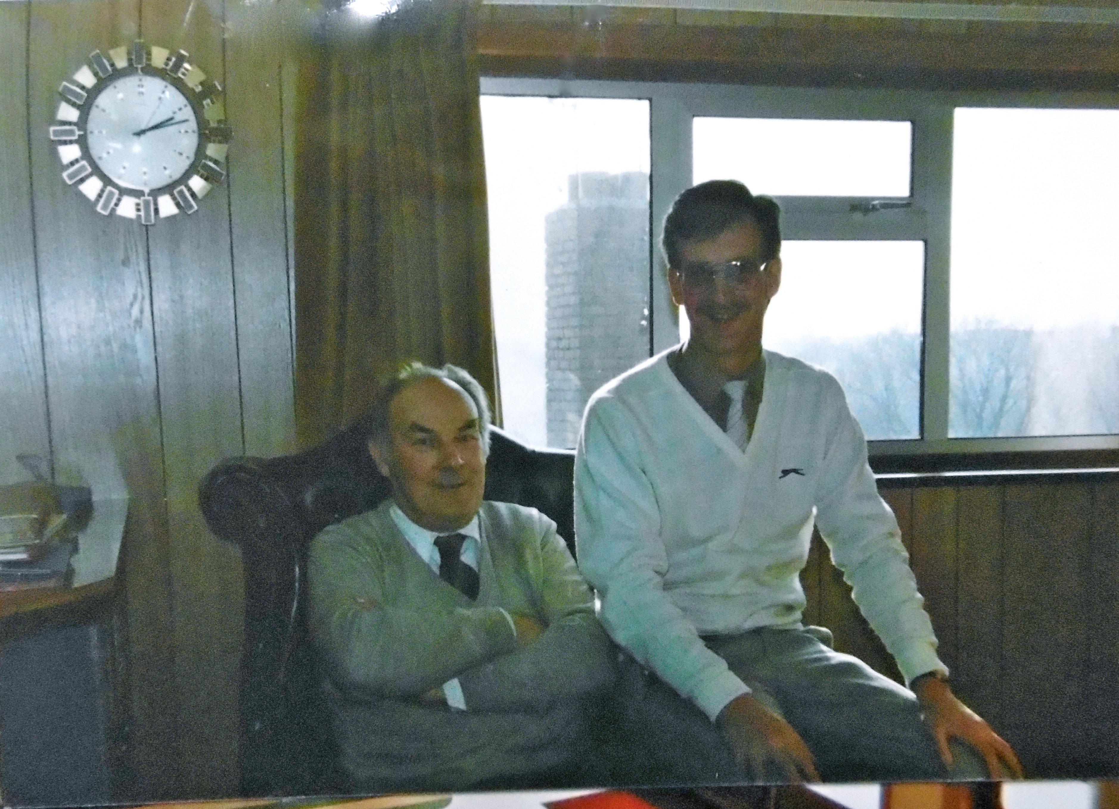 My dad and Mick in the Avion's office. They were close friends, and Mick gave the eulogy at my dad's funeral.