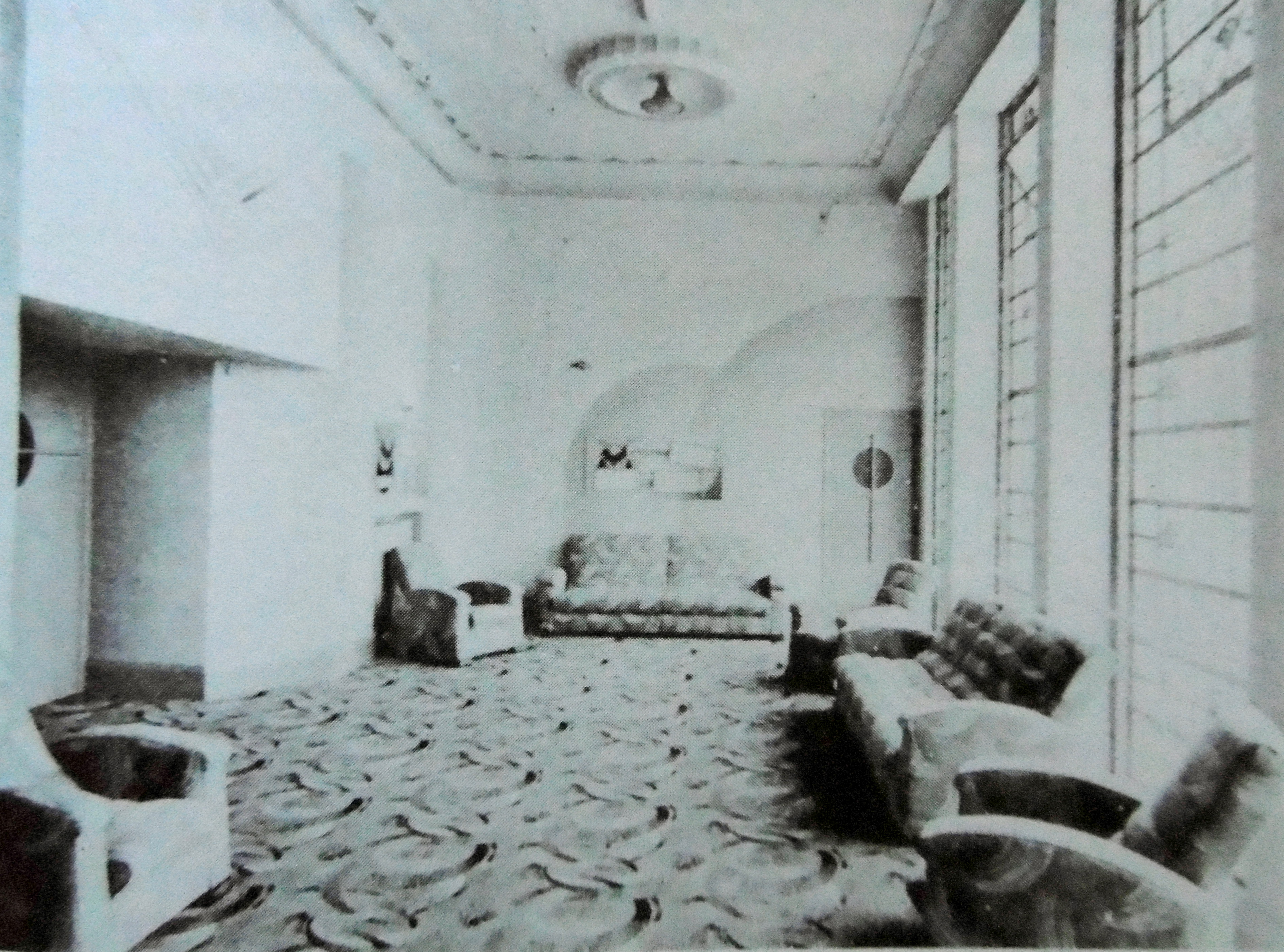 The tea lounge of The Avion, as featured in the souvenir opening in 1938. As reproduced in "Aldridge in Old Photographs," by Jan Farrow.